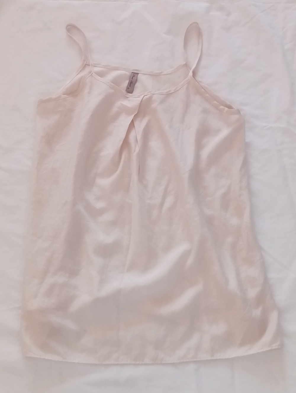 Final Touch Blush Cream Pleated Front Camisole